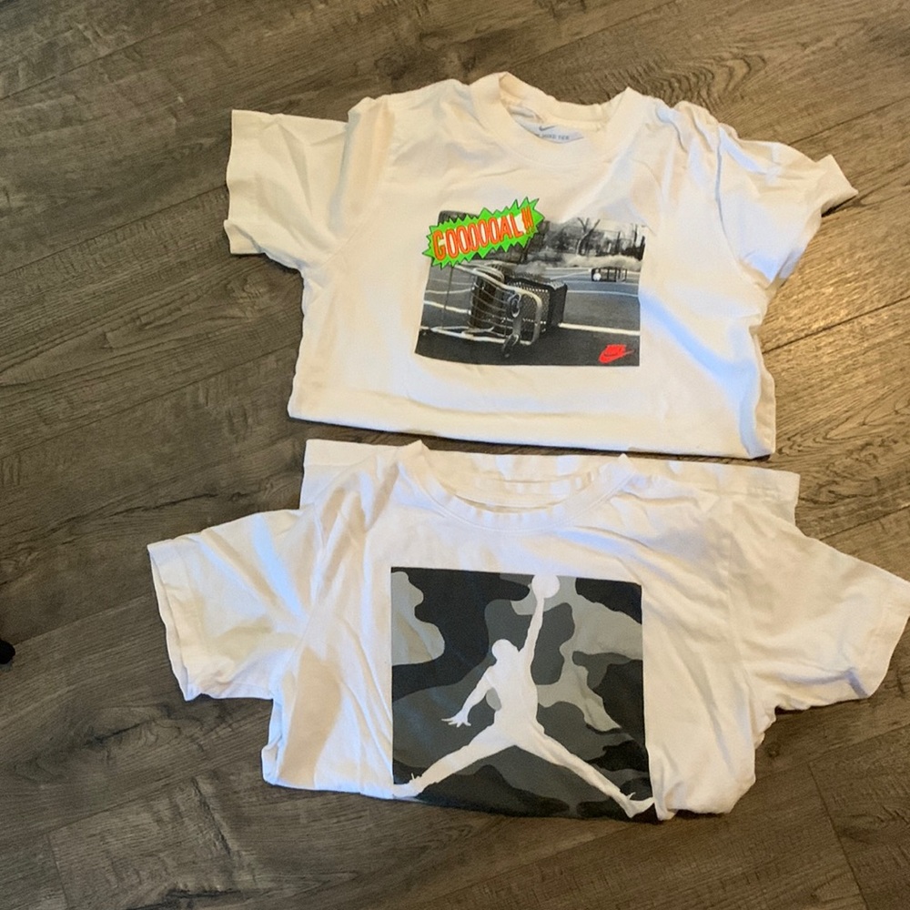 Two lg boys Nike shirts